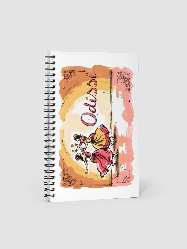 Graceful Odissi Dancers | Duo Performance Art Print Spiral Notebook product image (1)
