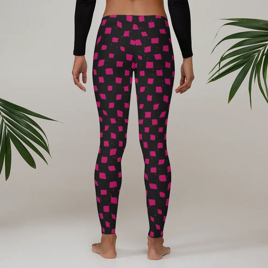 Vibrant Red Square All-Over Leggings product image (4)
