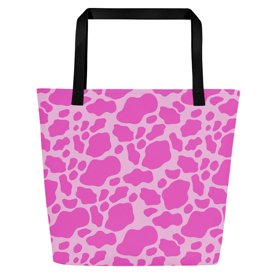 Cow Print Tote bag with Pocket - Pink product image (3)