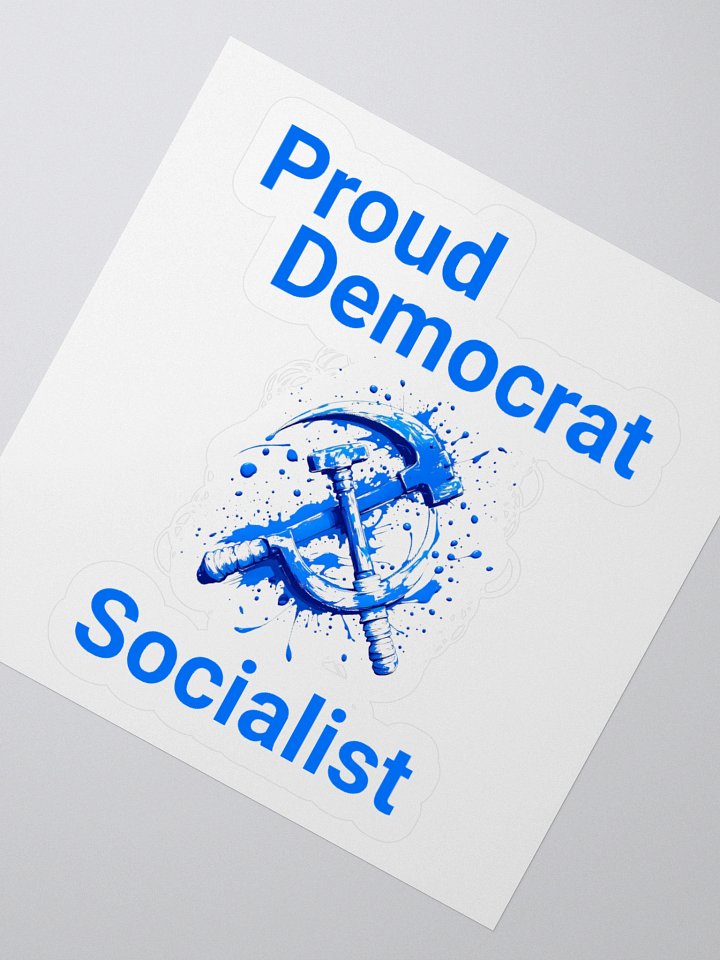 Proud Democrat Socialist Bold Identity Sticker (A) product image (5)