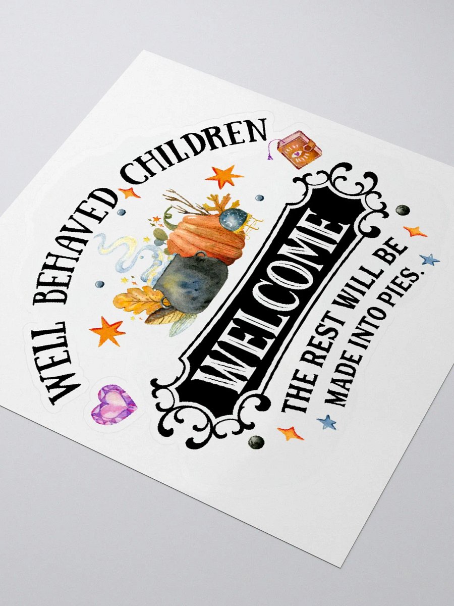 Well Behaved Children Welcome STICKER - Witchy, Kitchen Witch, Magic Kitchen Gift product image (3)
