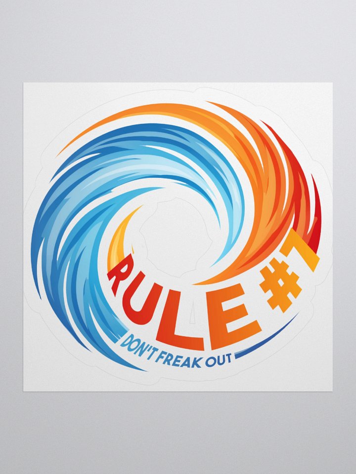 Rule #7 Kiss Cut Stickers Blue and Orange product image (1)