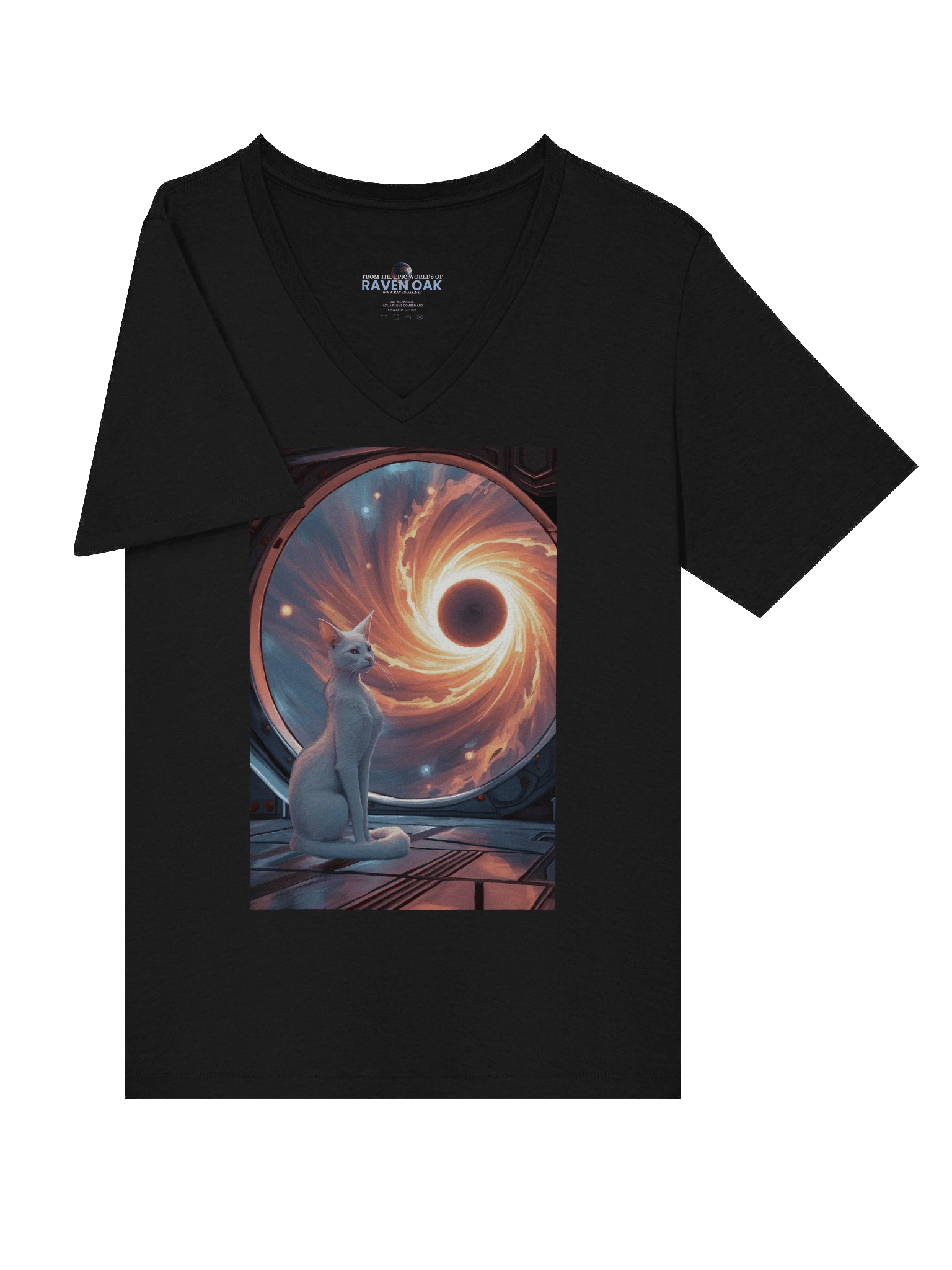 Dark Blackest Light V-Neck T-shirt product image (29)