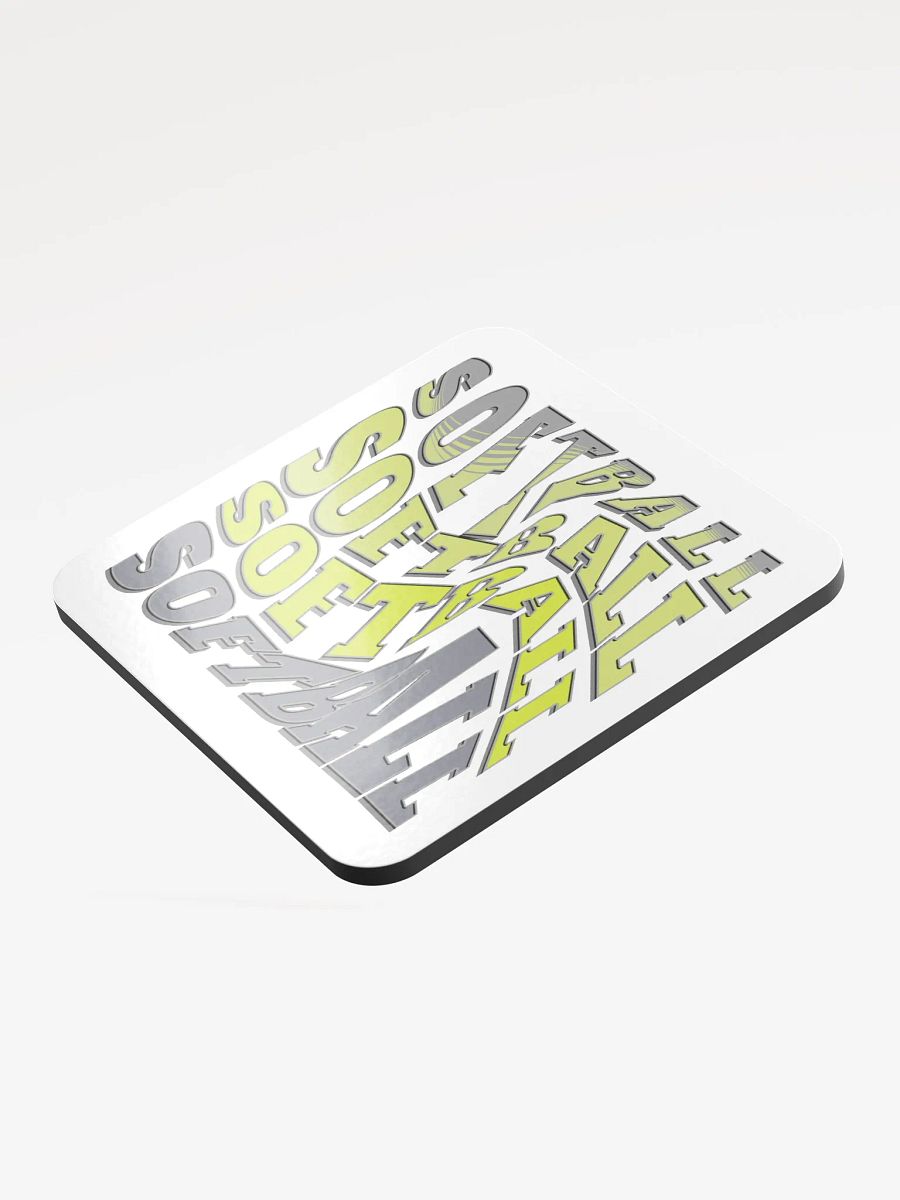 Swirl Softball Dynamic Splash Glossed Coaster product image (4)