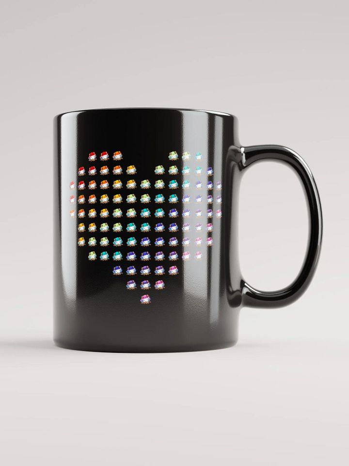 Rip the Frog Pride Heart Black Glossy Mug product image (2)