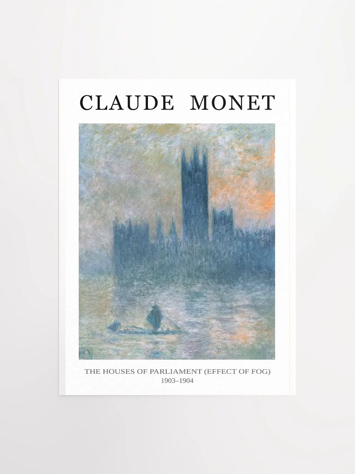 Classic art poster 'The Houses of Parliament' by Claude Monet product image (3)