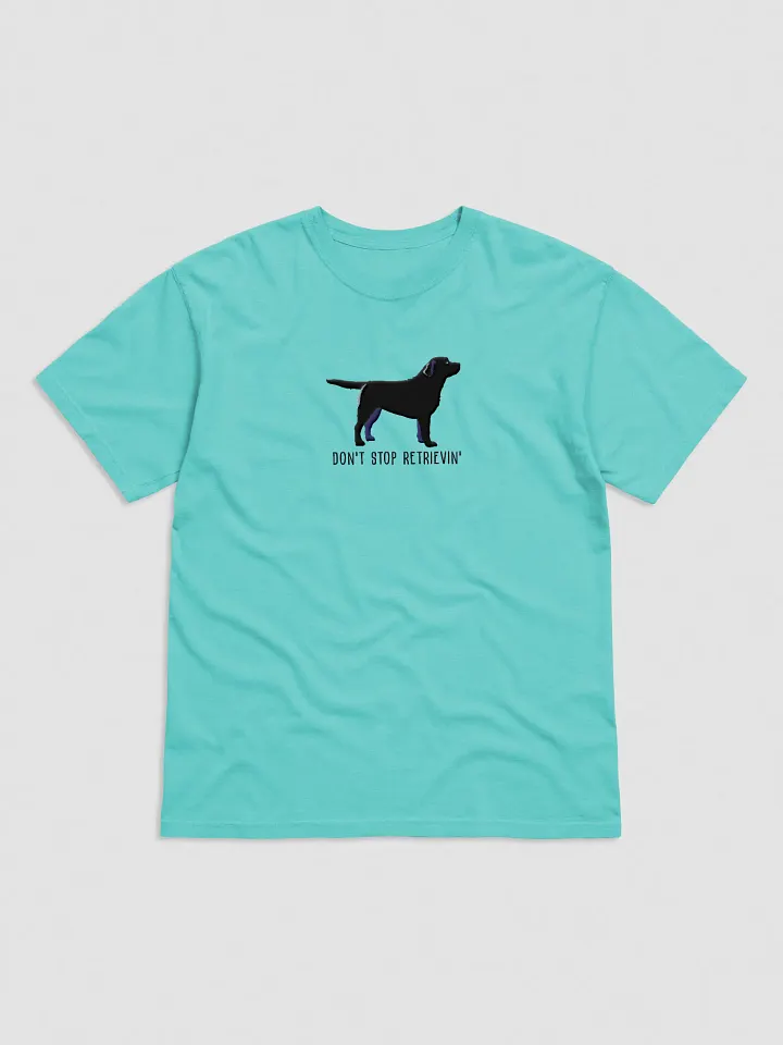 Don't Stop Retrievin' T-Shirt(Embroidered) of a Labrador Retriever(Black) product image (25)