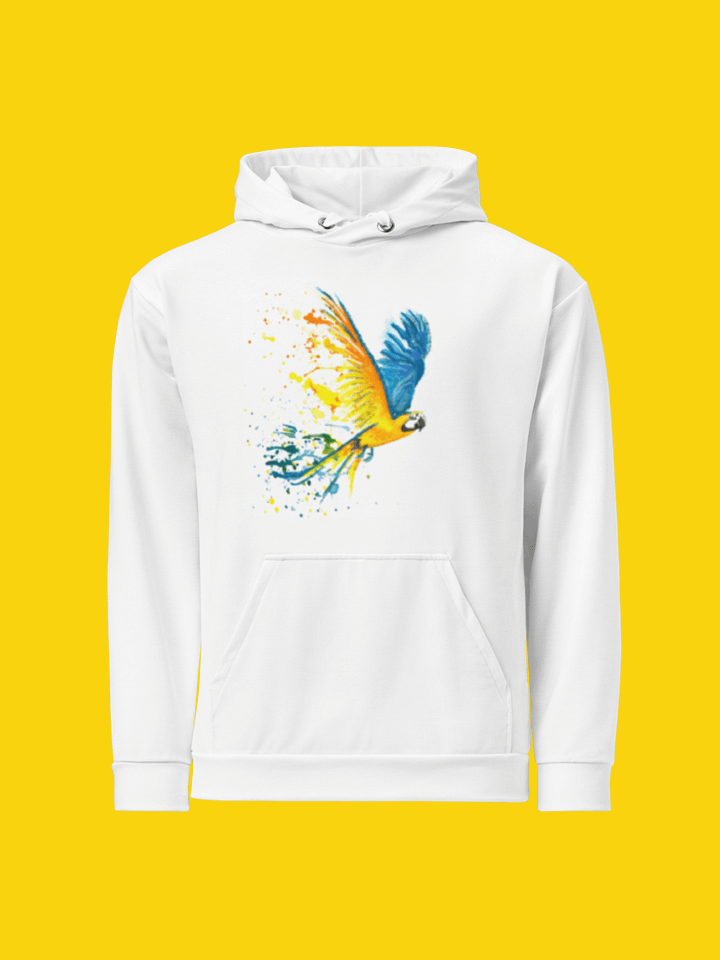 All-Over Print Recycled Unisex Hoodie ''Parrot'' | Anastasia Gracheva© product image (1)