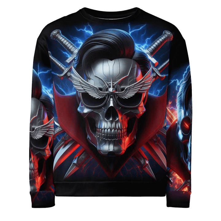 Silver Robot-Skull Face - Unisex Sweatshirt #25 product image (1)