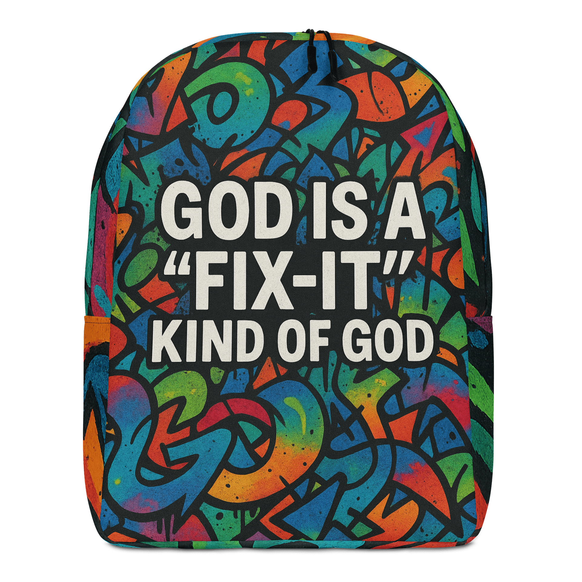 God Is a “Fix-It” Kind of God Backpack – Bold Graffiti Style product image (1)
