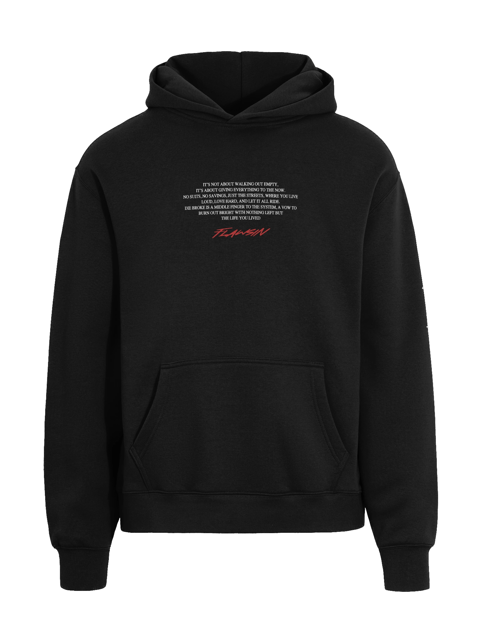 Team Flawsin Die Broke Premium Oversized Hoodie product image (3)