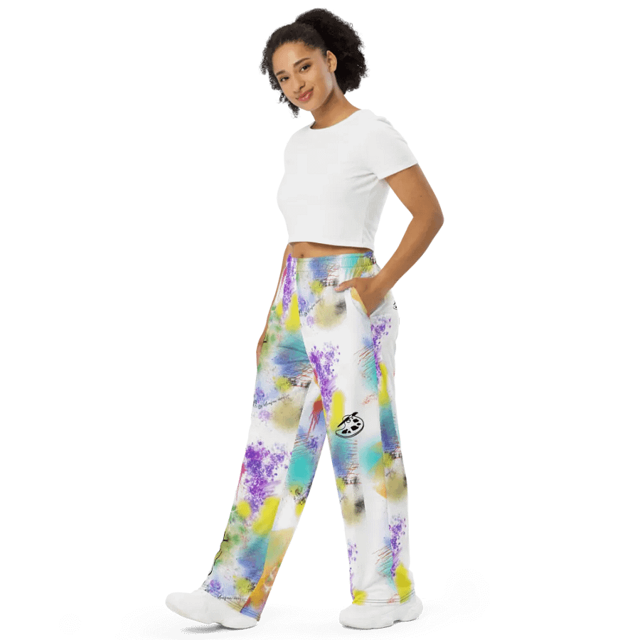 SplatterWear #4 Wide Unisex Pants/Rainbow product image (4)