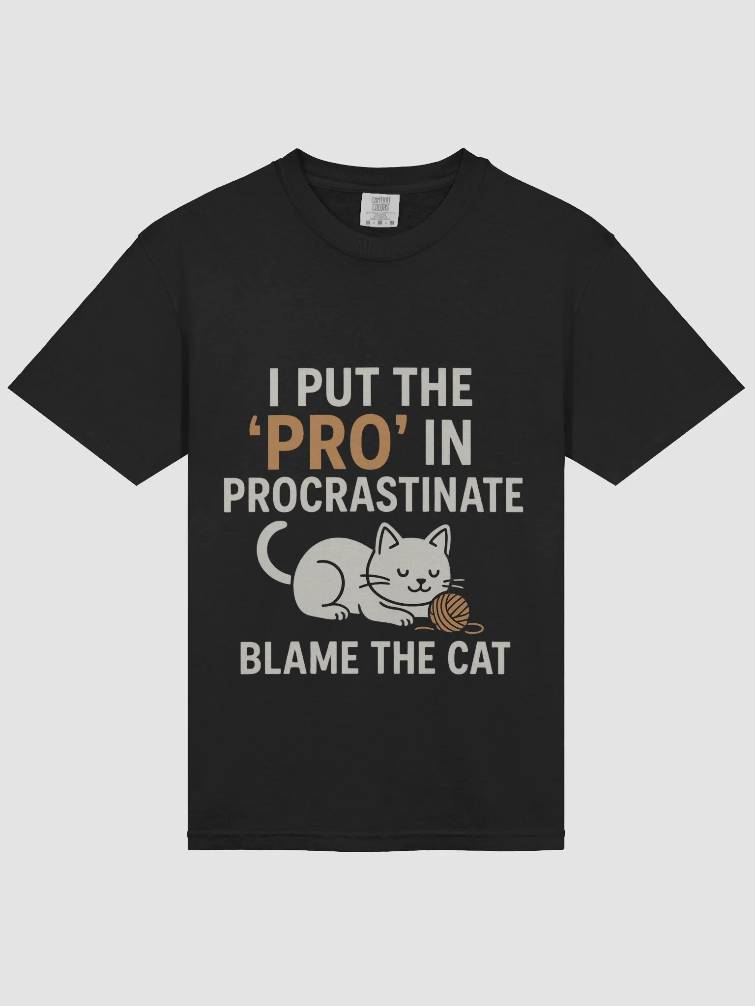 No Procrastination Pro Cat T-Shirt product image (3)