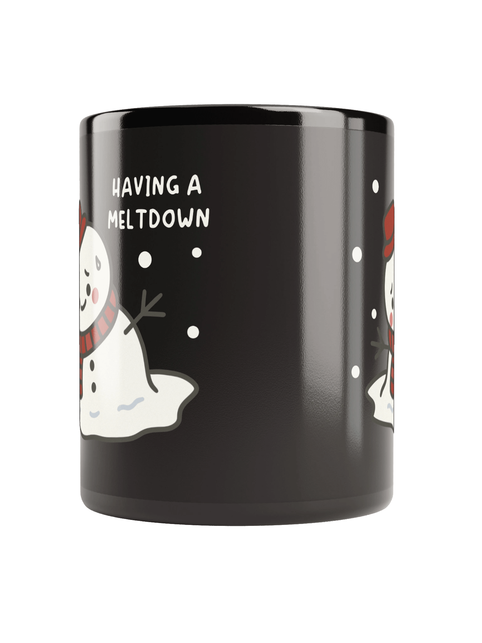 Snowman Meltdown Black Glossy Mug product image (9)