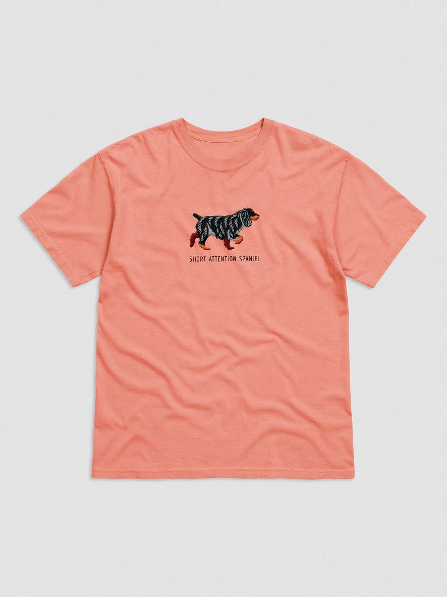 Short Attention Spaniel T-Shirt(Embroidered) of a Cocker Spaniel(Black & Tan) product image (4)