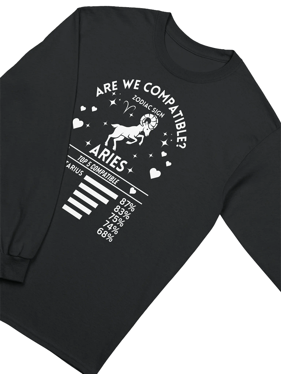 Aries Zodiac Sign Romantic Compatibility - Gildan Ultra Cotton Unisex Long Sleeve T-Shirt - Dark Colors product image (3)