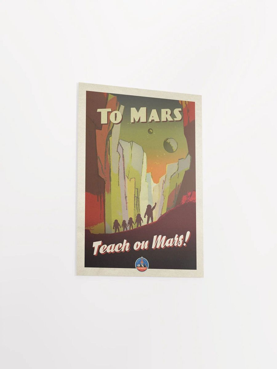 To Mars! — Vintage space poster, retro space art, propaganda poster, retrofuturism art, retro sci-fi print product image (9)