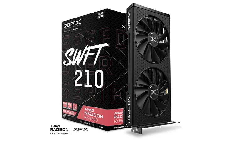 XFX Speedster SWFT 210 AMD Radeon™ RX 6600 Core Gaming Graphics Card with 8GB GDDR6, AMD RDNA™ 2 product image (1)