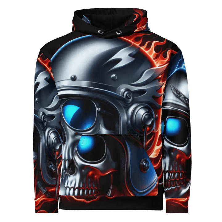 Flaming Skull - Unisex Skull Hoodie #48 product image (1)