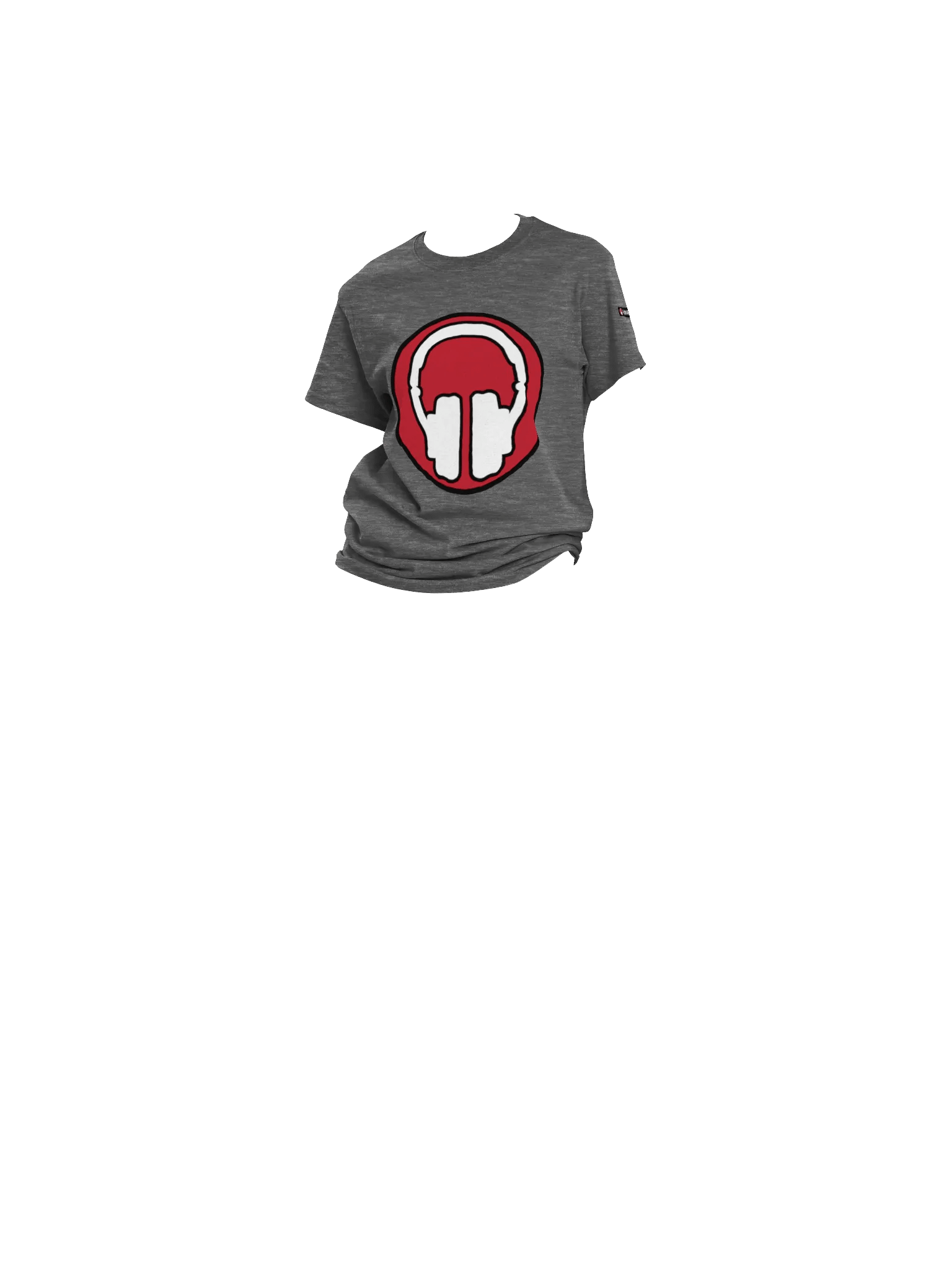 Headphones Large Front Print, With Tribe Back Print T-Shirt product image (5)