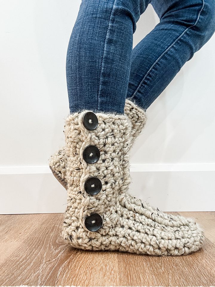 Done in a Day Slipper Boots Crochet Pattern product image (2)