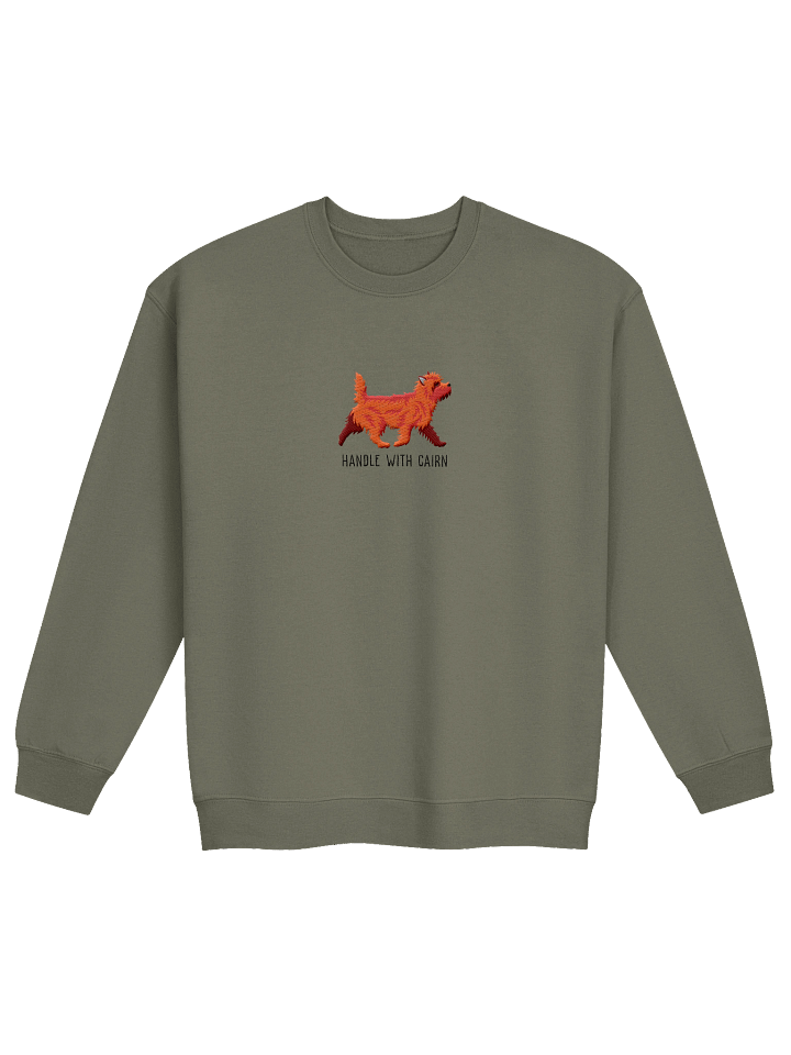 Handle with Cairn Sweatshirt (Embroidered) of a Cairn Terrier(Red) product image (5)