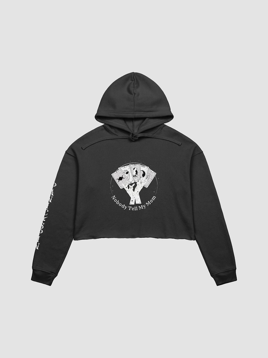 Nobody Tell My Mom Cropped Hoodie w Side Sleeve product image (1)
