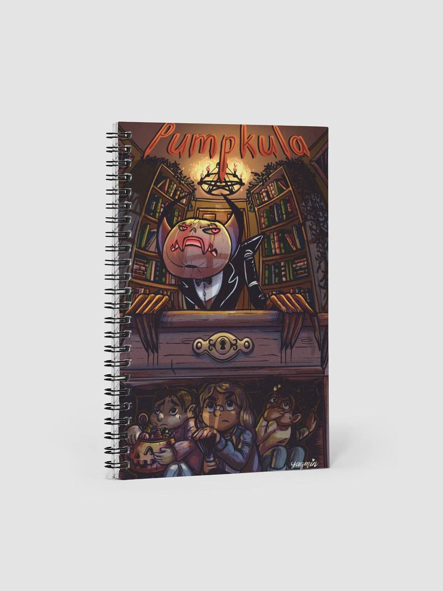 Pumpkula's Study Notebook - Spooky Vampire Pumpkin Monster Illustration product image (1)