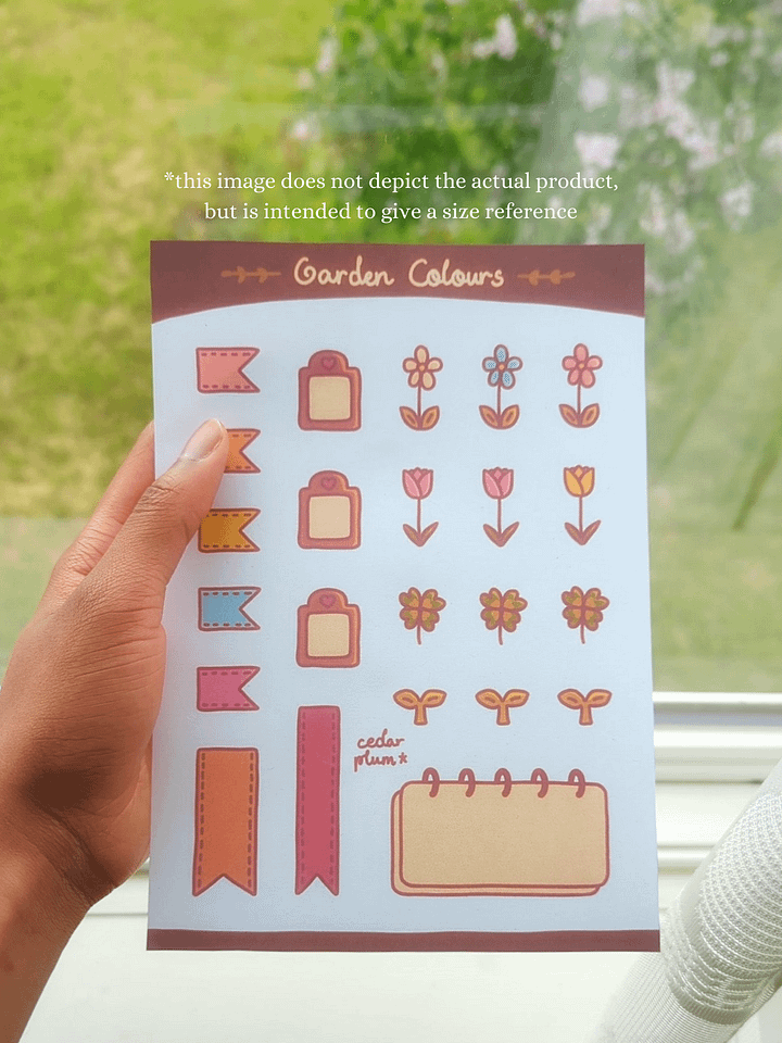 Garden Colours Kiss Cut Sticker Sheet (5.83″ x 8.27″) product image (1)