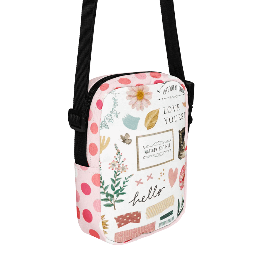 Matthew 22:37-39 | Chic Boho Collage Crossbody Bag product image (6)