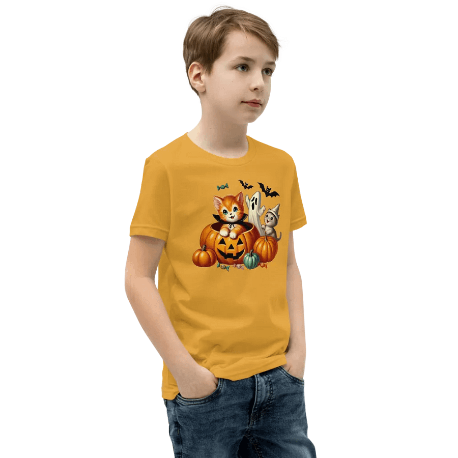 Kittens and Ghost Halloween Kids T-Shirt product image (60)