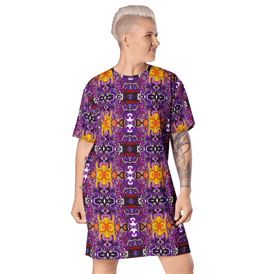 Purple African Inspired Pattern Dress product image (7)