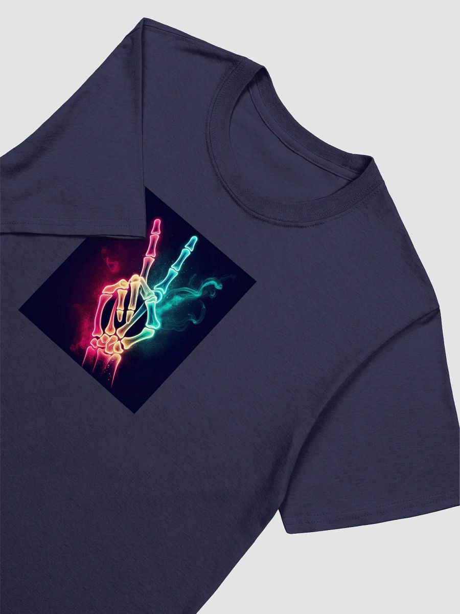 Neon Peace Sign Skeleton T-Shirt product image (3)