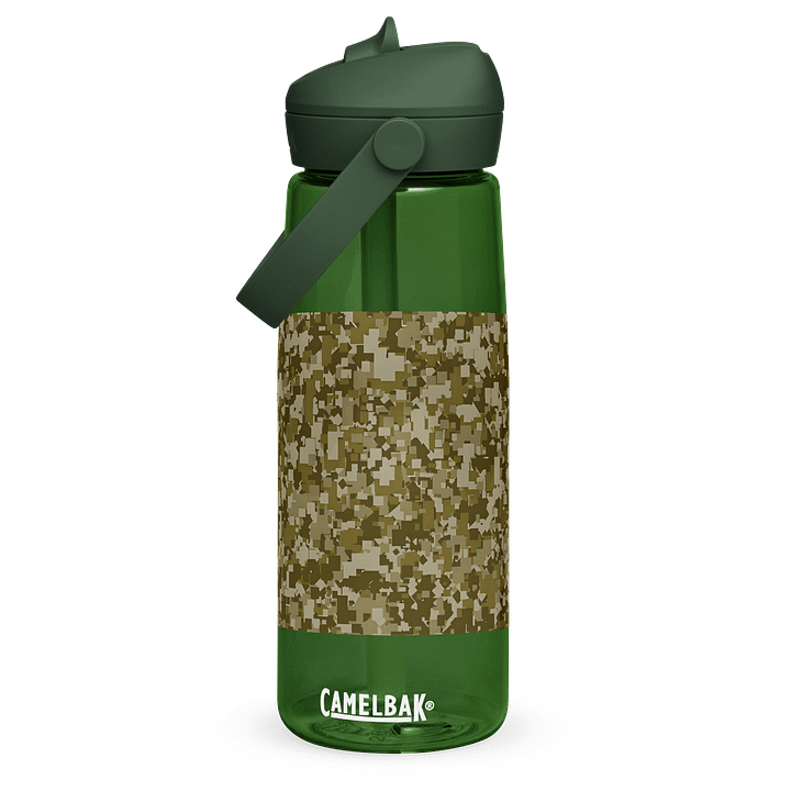 Pixelated Camo Flip Straw Water Bottle product image (1)