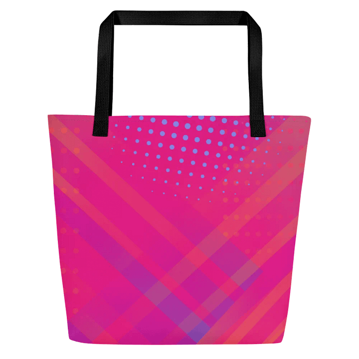 bold pink tote bag geometric design for a striking lady product image (1)