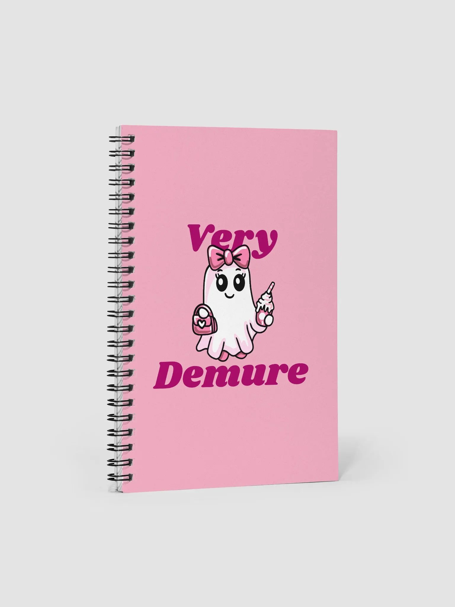 Very Demure Cute Ghost Dotted Spiral Notebook product image (1)