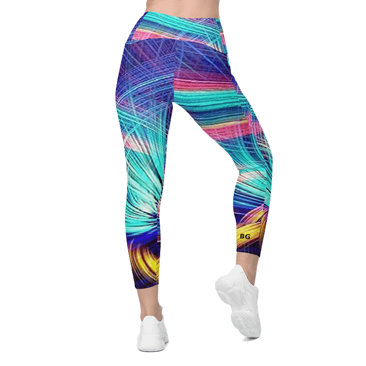 'Spiracles - Deluxe Edition' Sun-Protected Crossover Leggings with Pockets product image (2)