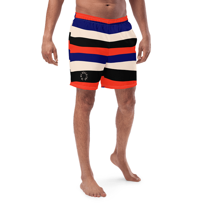 Mirrored Waves All-Over Swim Trunks product image (1)