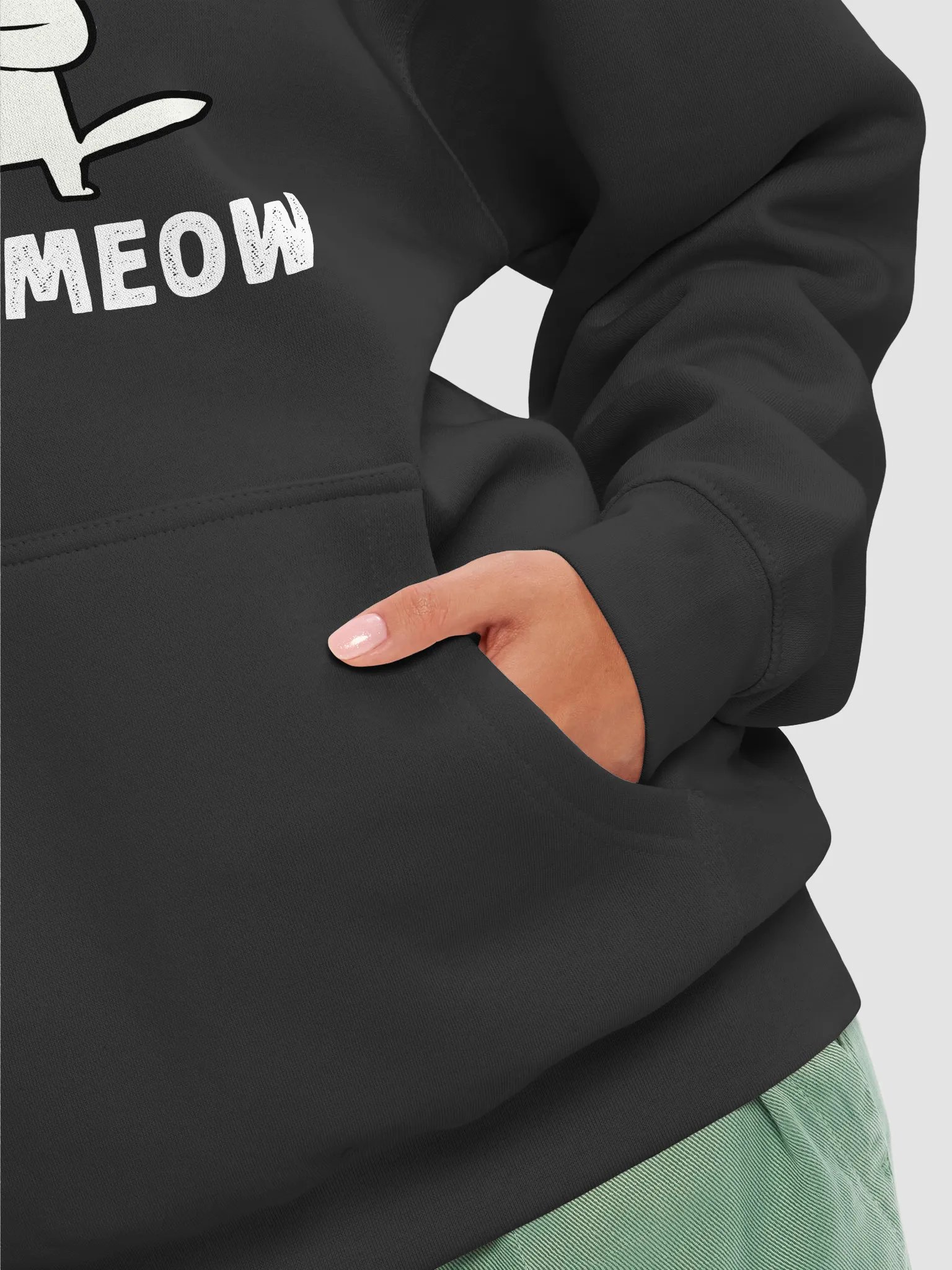 Funny Cat Coffee Lovers I Need Coffee Right Meow Hoodie product image (8)