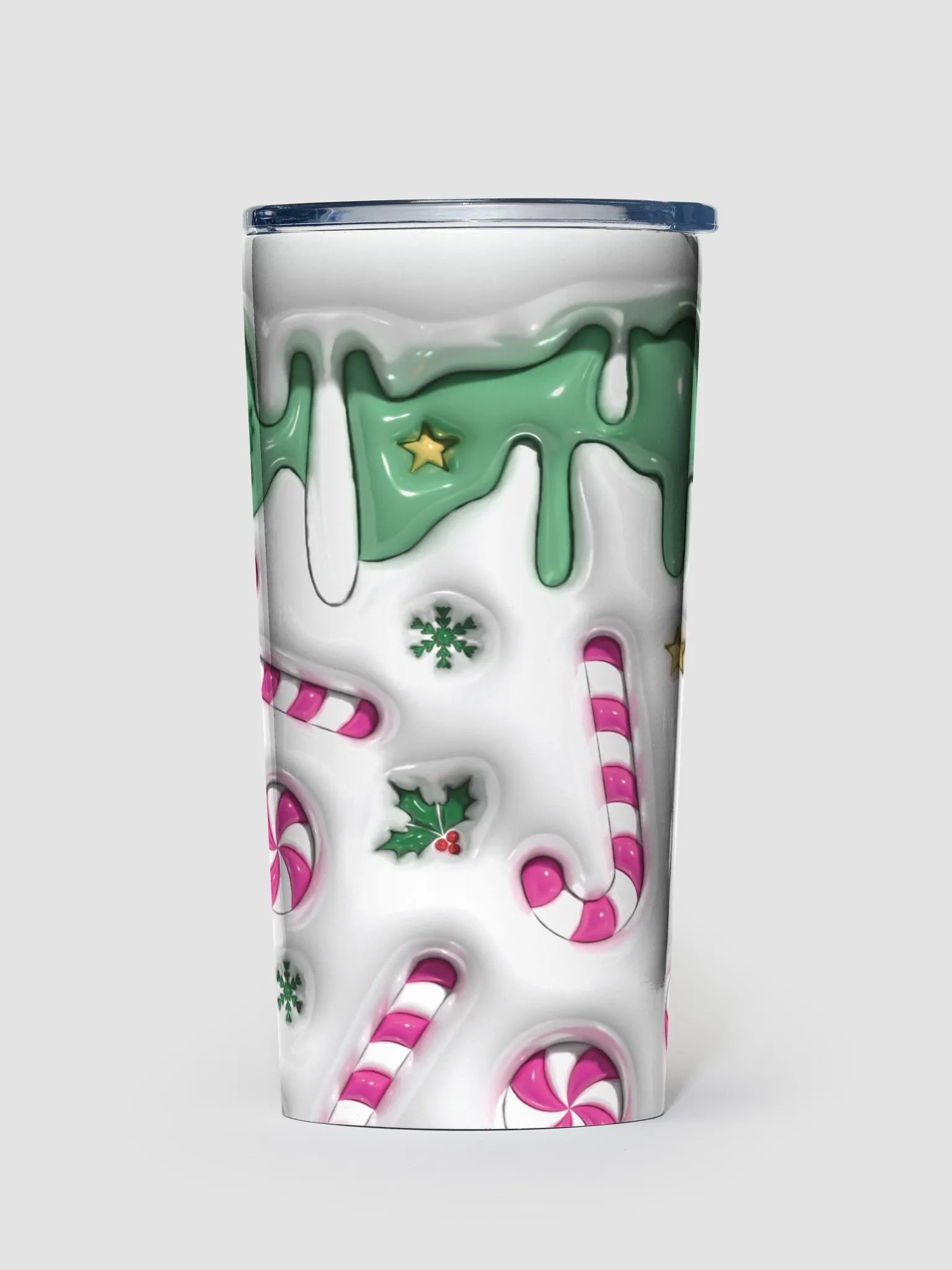 Pink Candy Cane Stainless Steel Tumbler product image (1)