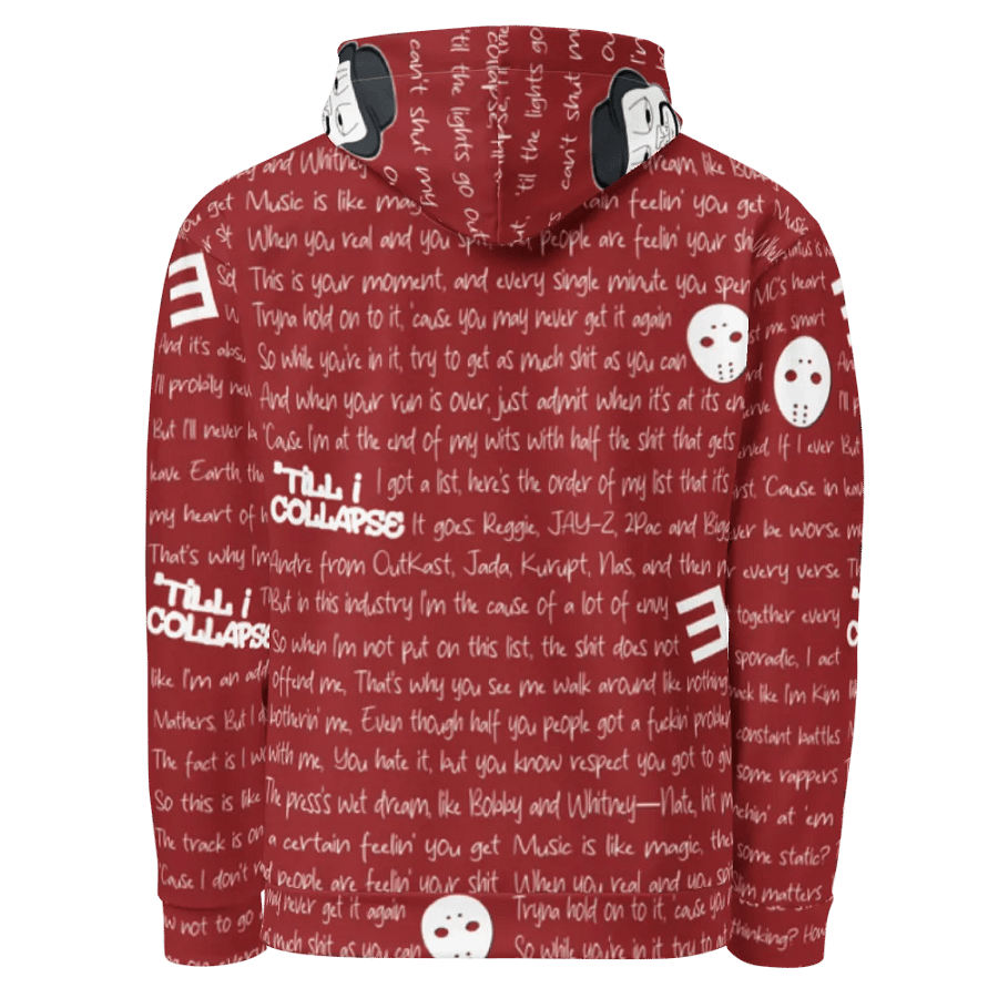 'Till I Collapse - Eminem - RED - Unisex Hoodie product image (3)