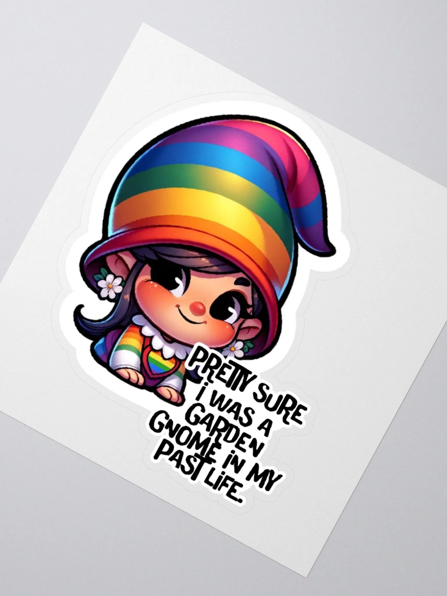 Garden Gnome Rainbow Sticker-LQBTQ Sticker product image (4)