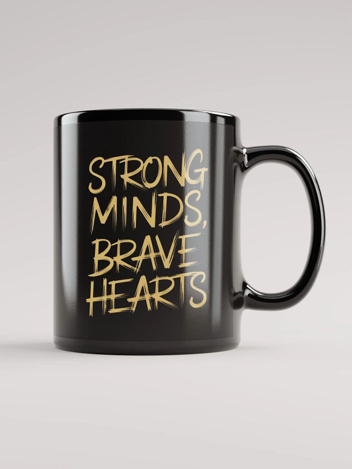 Hero Menswear "Strong Minds, Brave Hearts" Black Ceramic Mug product image (2)