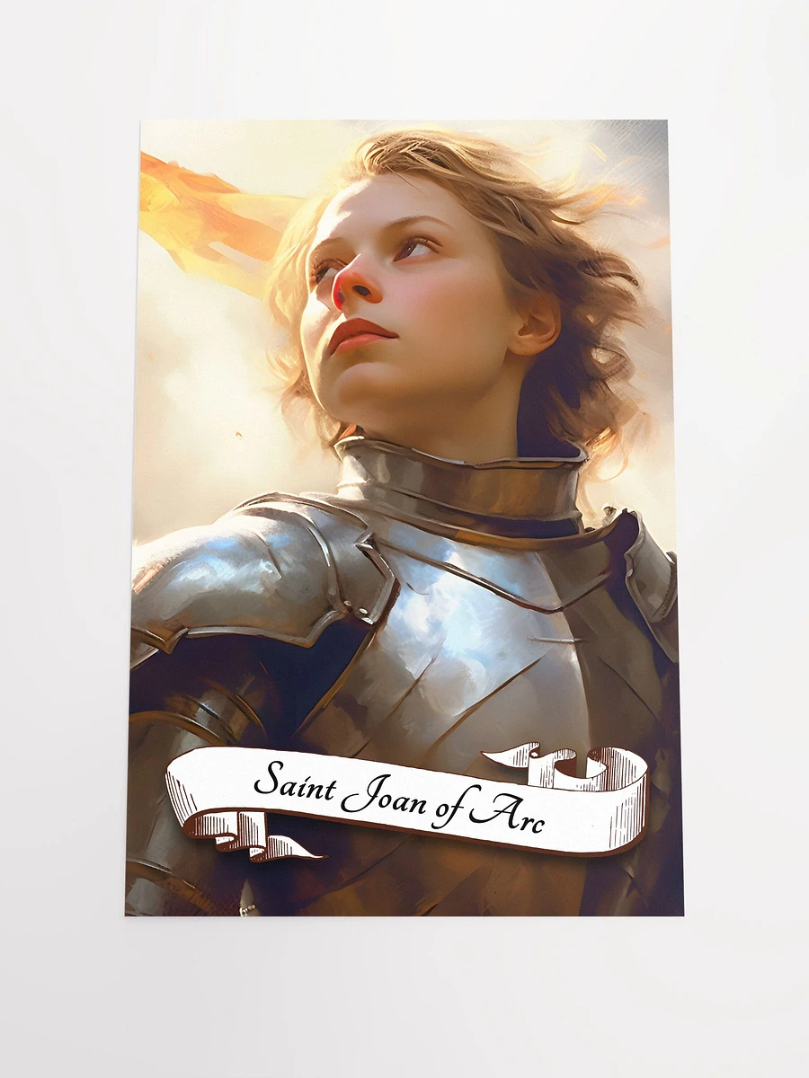Saint Joan of Arc Patron Saint of Women Soldiers, Military, France, Abuse Victims, Matte Poster product image (3)