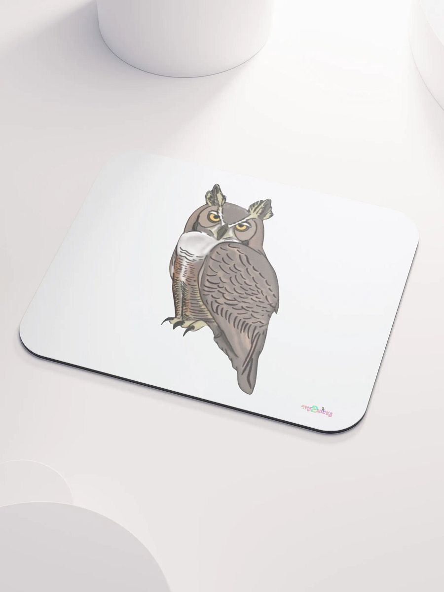 Owl Logo Classic Mouse Pad (White) product image (3)