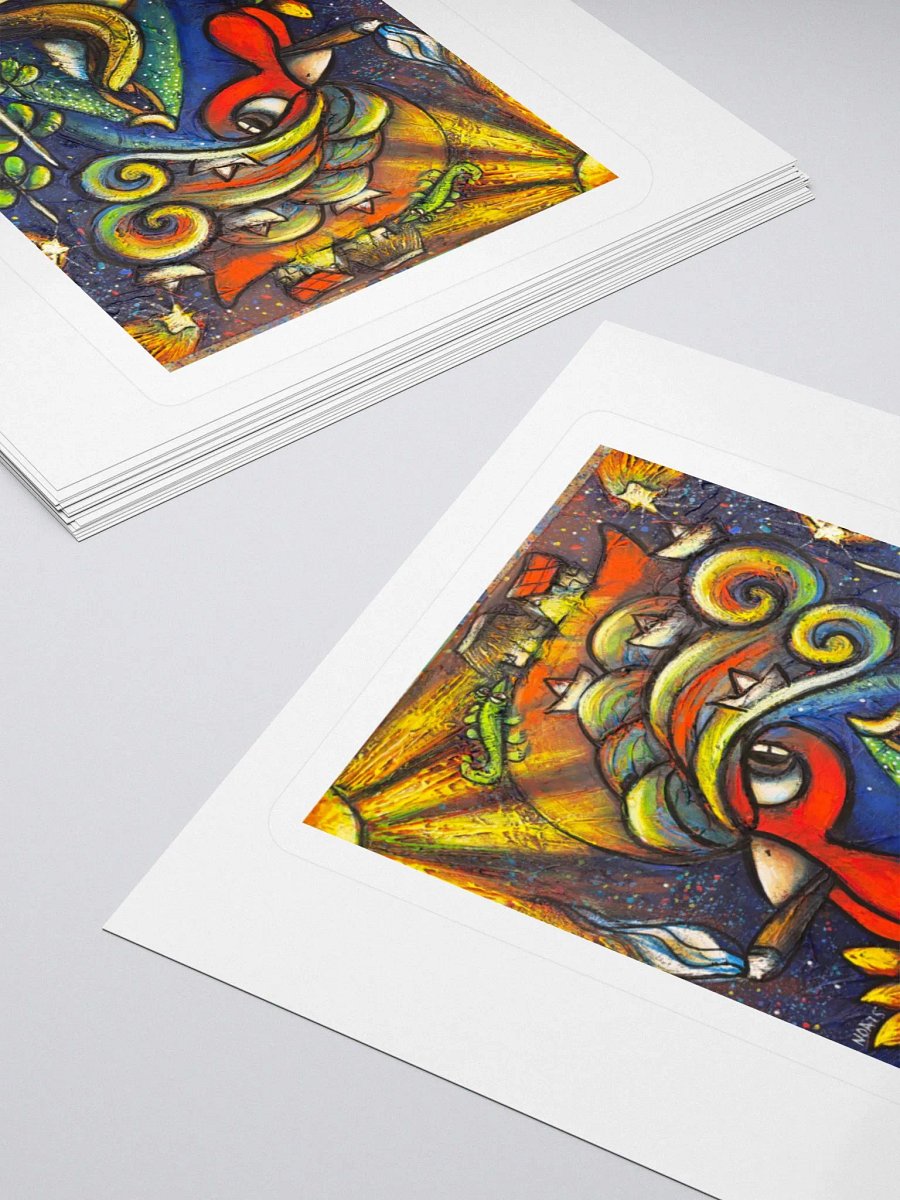 Whimsical Rooster Kiss Cut Stickers product image (4)
