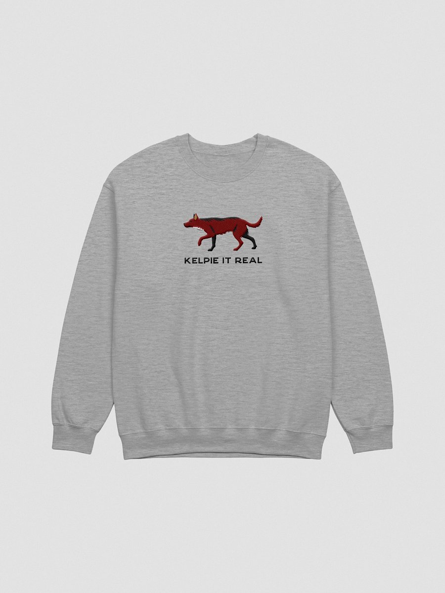 Kelpie It Real Sweatshirt (Embroidered) of an Australian Kelpie(Brown) product image (13)