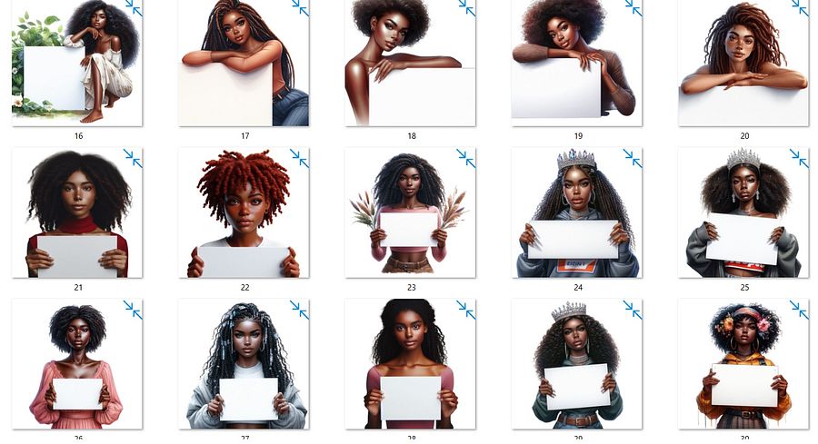 Leave A Sign | Clip Art Collection | African American Women Clip Art product image (3)