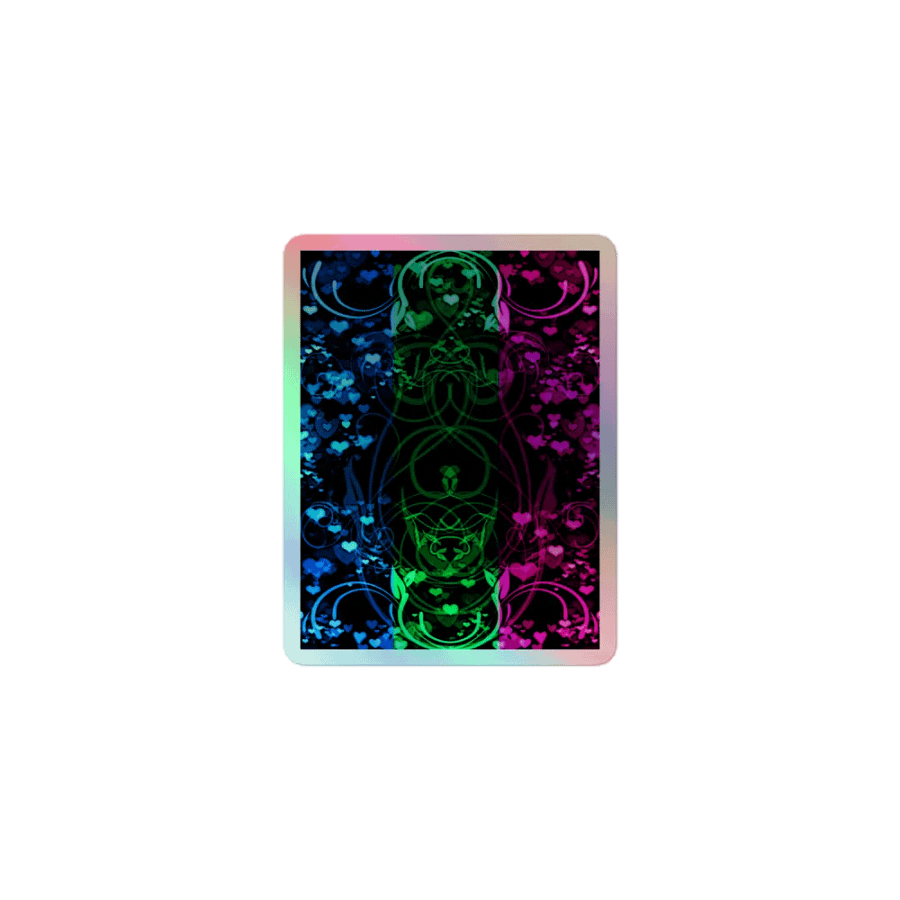 Polysexual Pride Flag Sticker (Flourish Variation) product image (1)