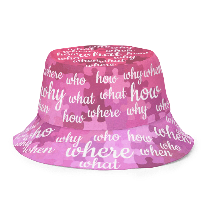 How Puzzling Pink Reversible Bucket Hat product image (2)